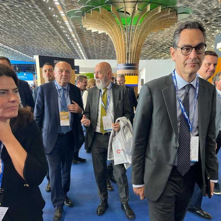 ministro Gilberto Pichetto Fratin e lamministratore delegato di Enel Nicola Lanzetta per il sindaco Ernesto Tedesco.jpeg