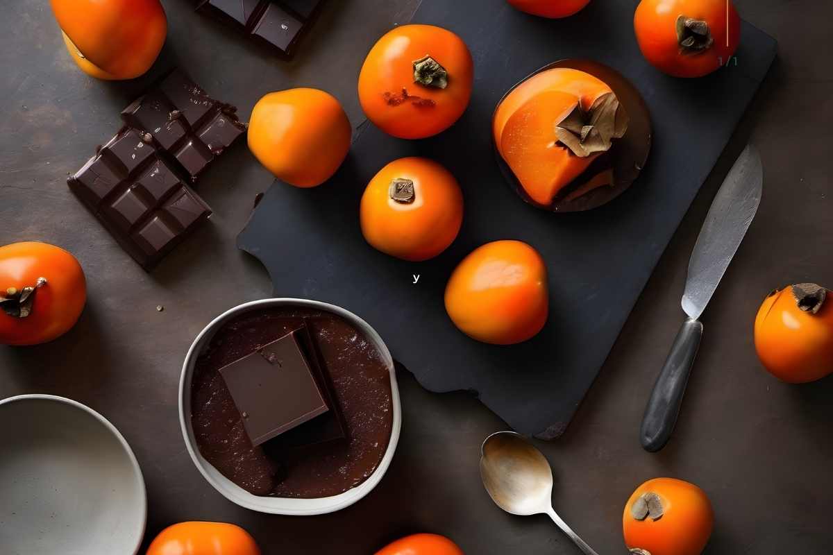 Cachi, vaniglia e cioccolato, con soli tre ingredienti creo una mousse per la colazione light e super gustosa 1 mousse di cachi.jpg