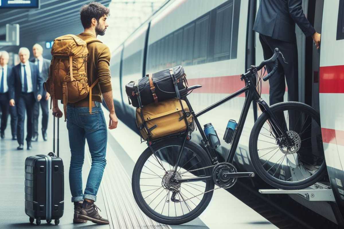 Trasportare le bici sui treni Trenord diventerà finalmente gratuito 1 Bici in treno.jpg