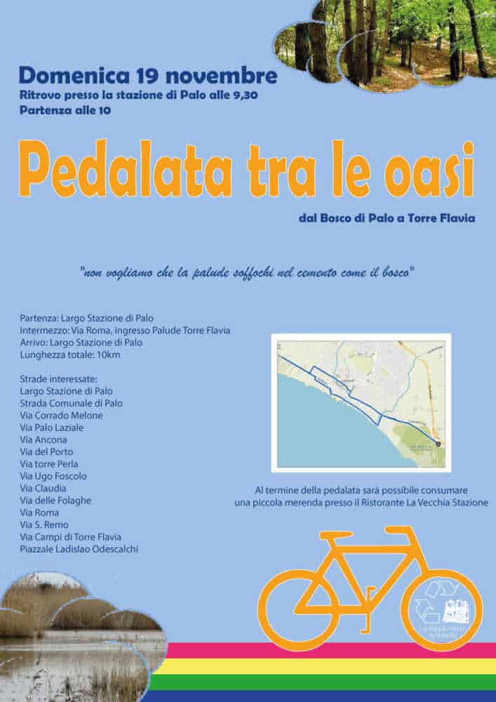 Domenica 19 novembre “Pedalata tra le Oasi: dal Bosco di Palo a Torre Flavia” 1 PEDALATA TRA LE OASI dal Bosco di Palo a Torre Flavia.jpg