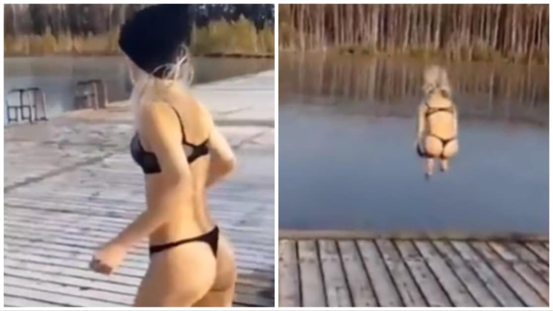 Ragazza in lingerie si tuffa in un lago ghiacciato: ecco cosa è successo 1 Ragazza in lingerie si tuffa i.jpg