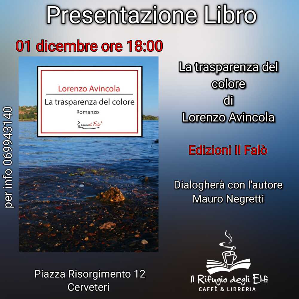 “La trasparenza del colore”, nuovo imperdibile appuntamento letterario al Rifugio degli Elfi a Cerveteri 1 Rifugio degli Elfi caffe letterario nuovo appuntamento.jpg