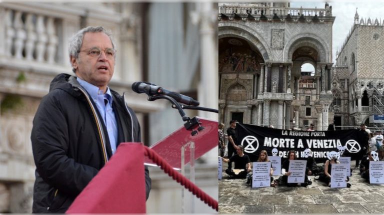 Venezia Attivisti contestano .jpg