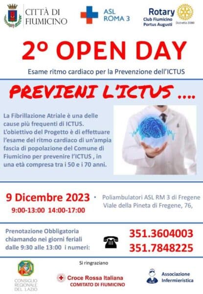 “Previeni l’ictus”, a Fiumicino screening gratuito del ritmo cardiaco 1 Locandina Previeni l Ictus 9 Dicembre 2023 Fregene v3 page 001 415x600.jpg