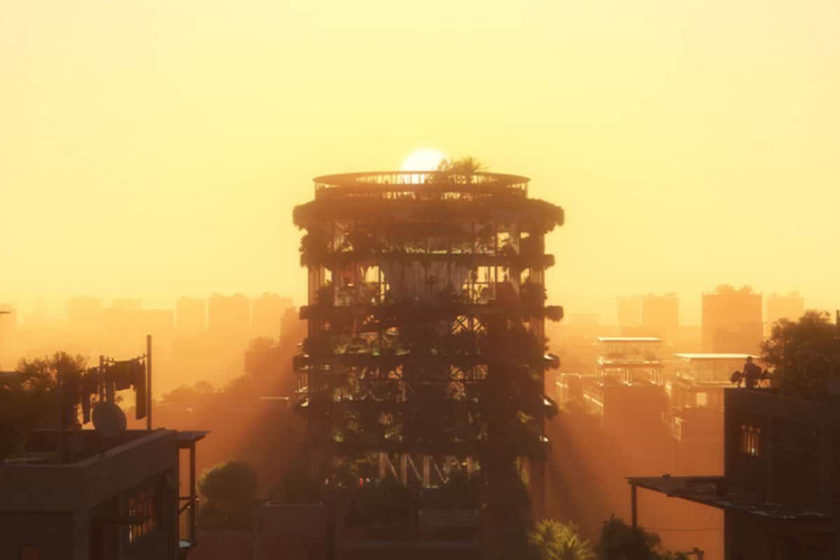 Questa torre “probiotica” assorbe CO2 e in cambio crea biocarburante a emissioni zero 1 Torre probiotica Cairo.jpg
