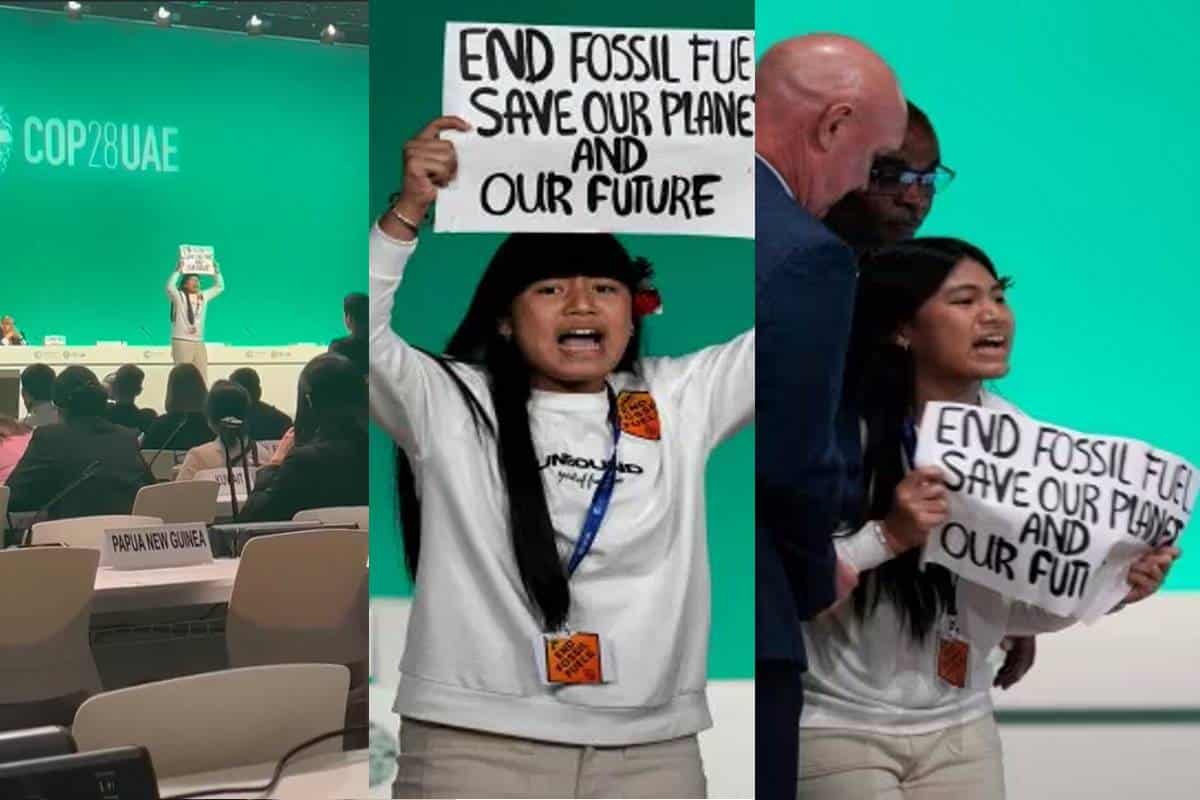 Chi è la coraggiosa “Greta indiana” che ha fatto irruzione sul palco della COP28 per chiedere la fine delle fossili 1 attivista indiana.jpg