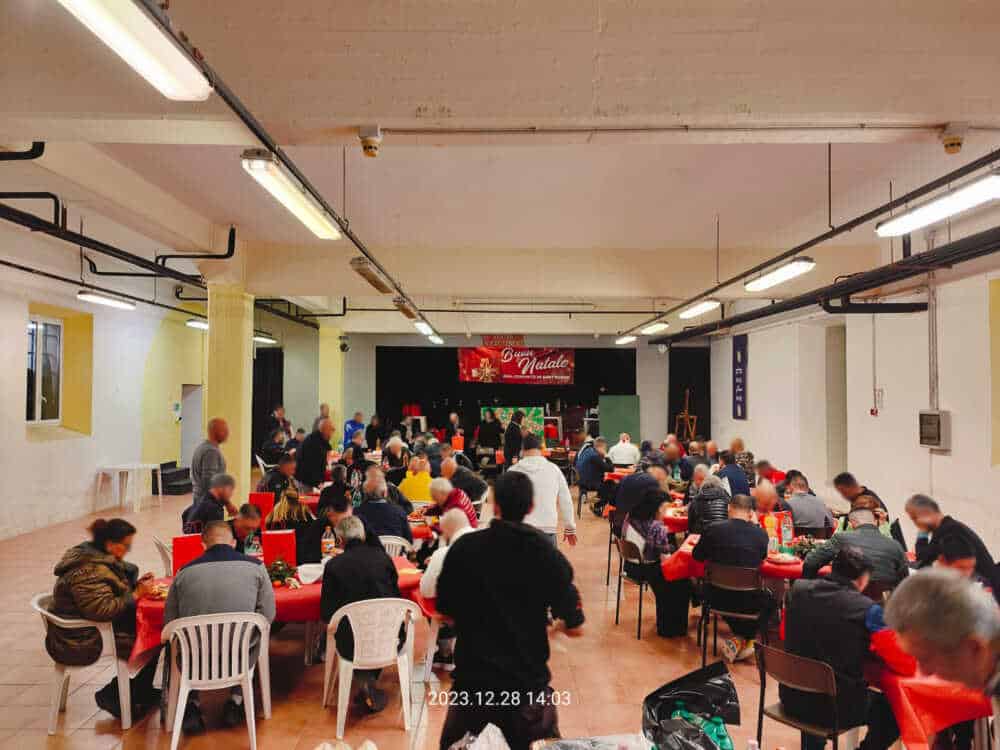 foto del pranzo di Natale del 28 dicembre 2023 alla Casa di reclusione passerini porta tarquinia civitavecchia carcere santegidio.jpg