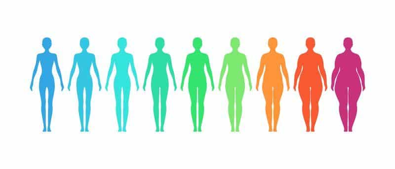 illustration on white background of silhouetted figures in a rainbow of colors thinnest on the left and largest on the right m.jpg