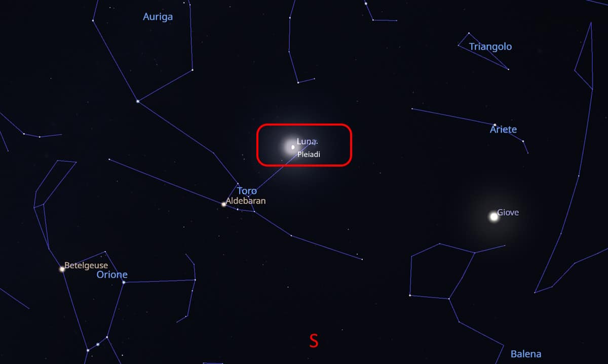 luna pleiadi 20 gennaio 2024