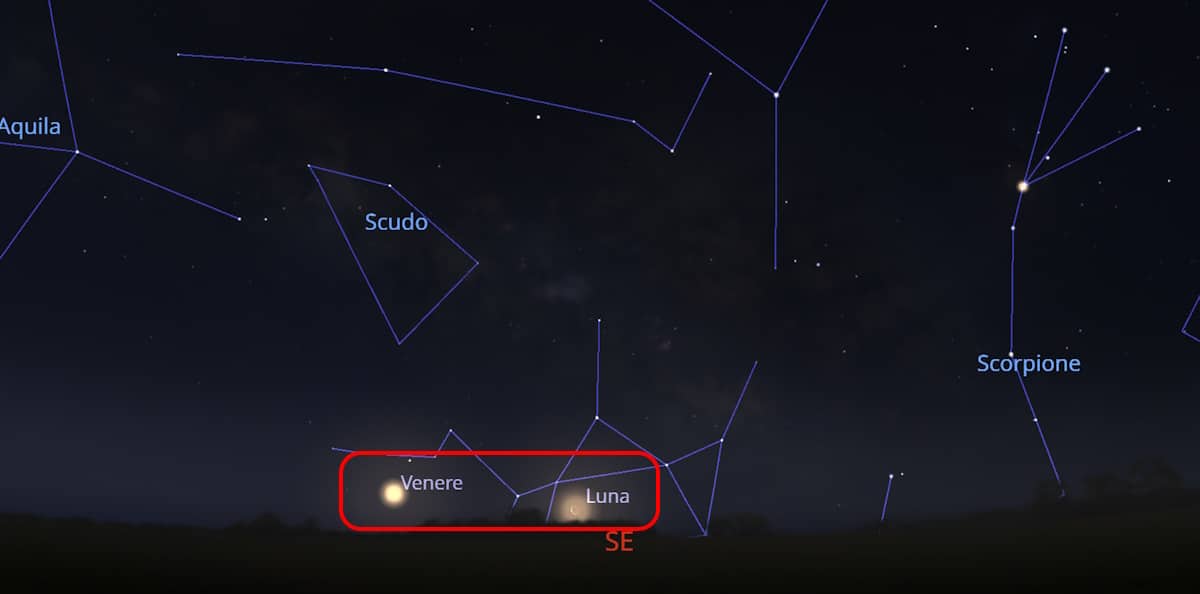 luna-venere-marte congiunzioni febbraio 2024