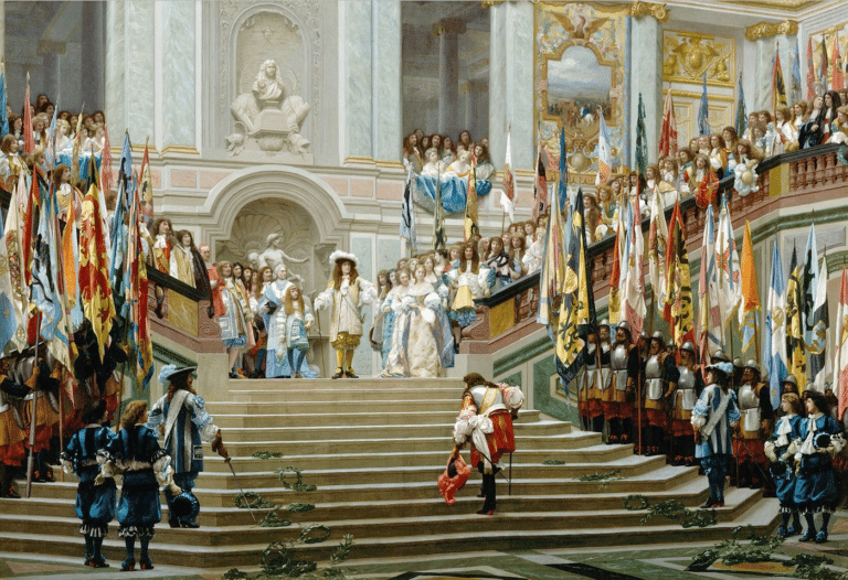 Reception du Grand Conde a Versailles Jean Leon Gerome 1878.png