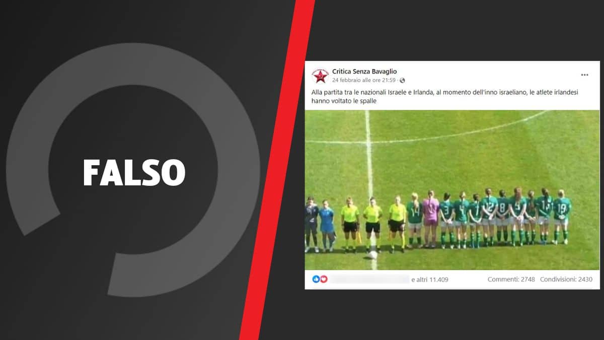 Falso! Le calciatrici irlandesi non hanno voltato le spalle all’inno di Israele: ecco la verità 1 Video israele irlanda calcio inno 0.jpg