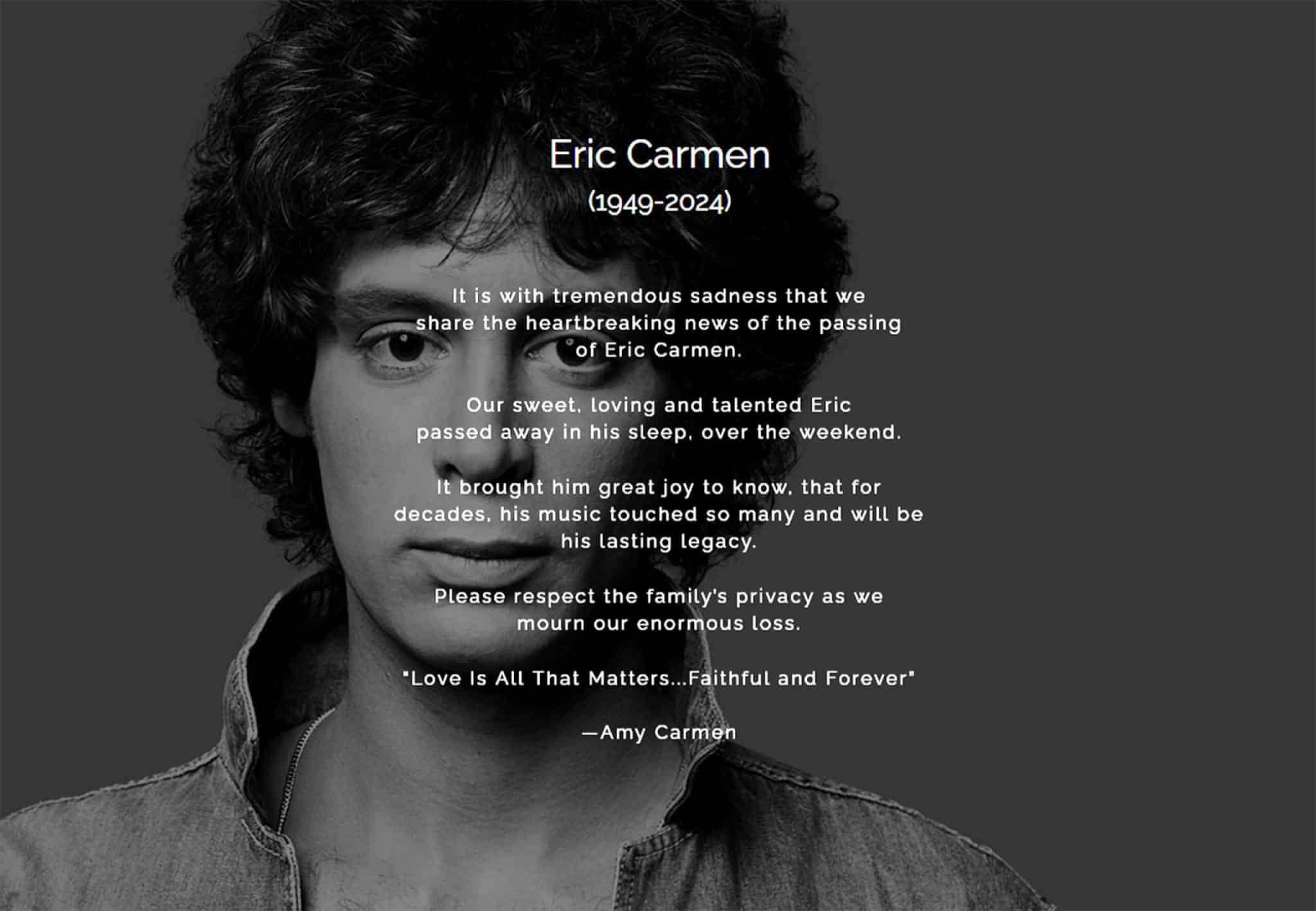 Addio a Eric Carmen, la voce di «All By Myself» (che ci ha fatto ballare anche con “Dirty Dancing”) 1 eric carmen scaled.jpeg