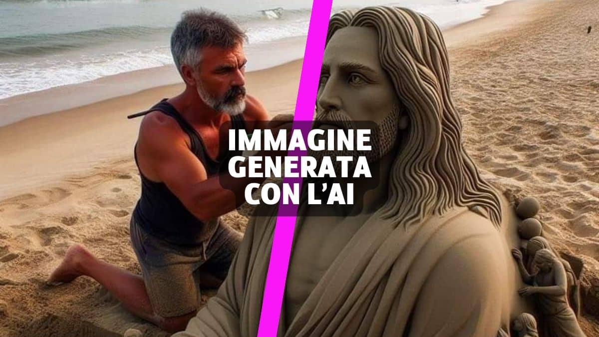 Sculture di sabbia di Gesù Cristo: Intelligenza Artificiale o capolavori? Come smascherarle 1 immagine ai scultura gesu cristo 01.jpg