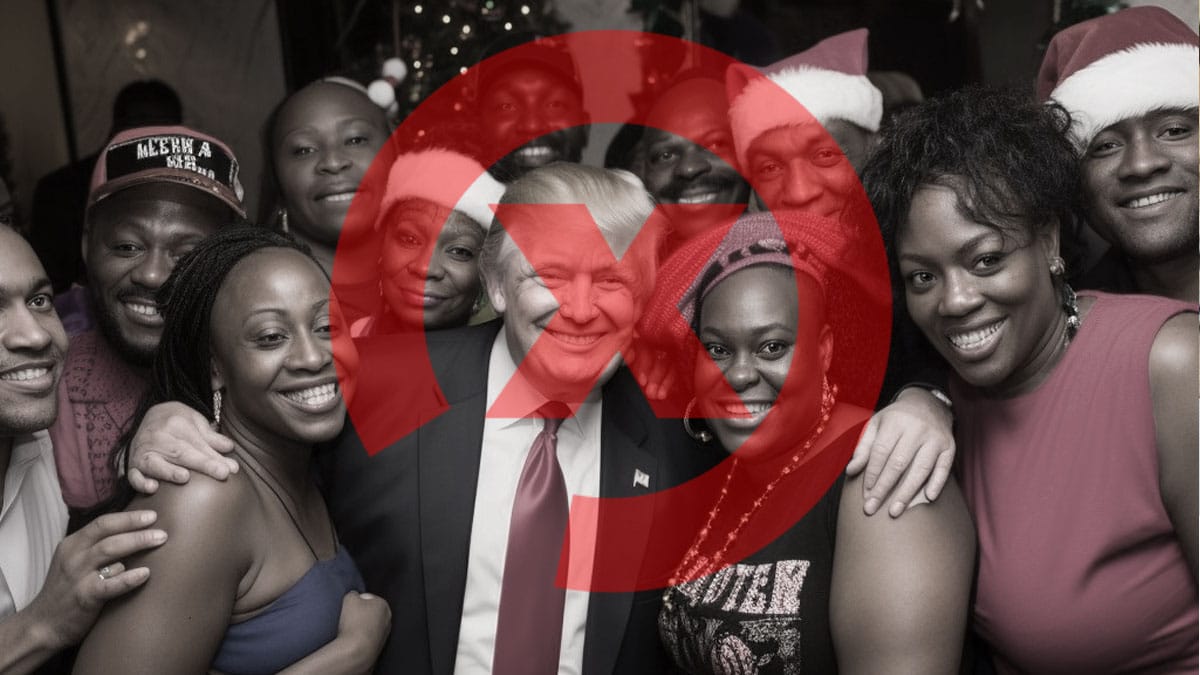 Le immagini di Trump con gli afroamericani generate con l’Intelligenza Artificiale per ingannare gli elettori 1 trump foto fake.jpg