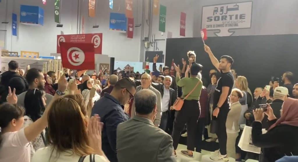 fiera libro tunisi protesta pro gaza.jpg