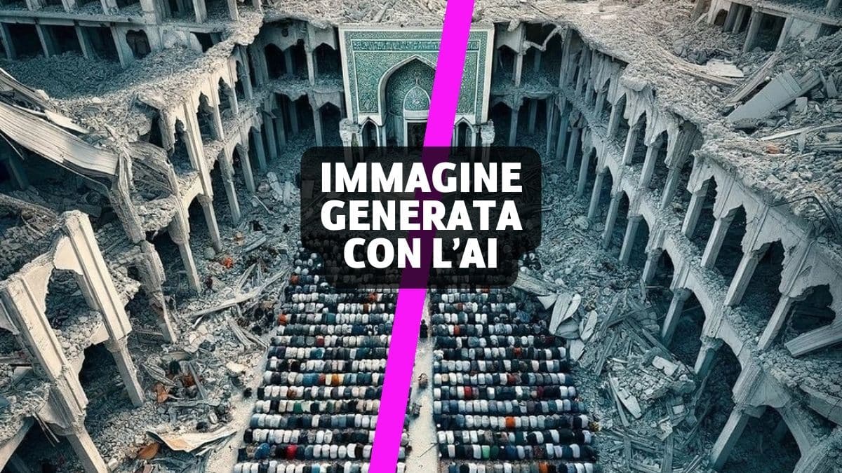 L’immagine di questa preghiera a Gaza è generata con intelligenza artificiale 1 preghiere gaza ai.jpg