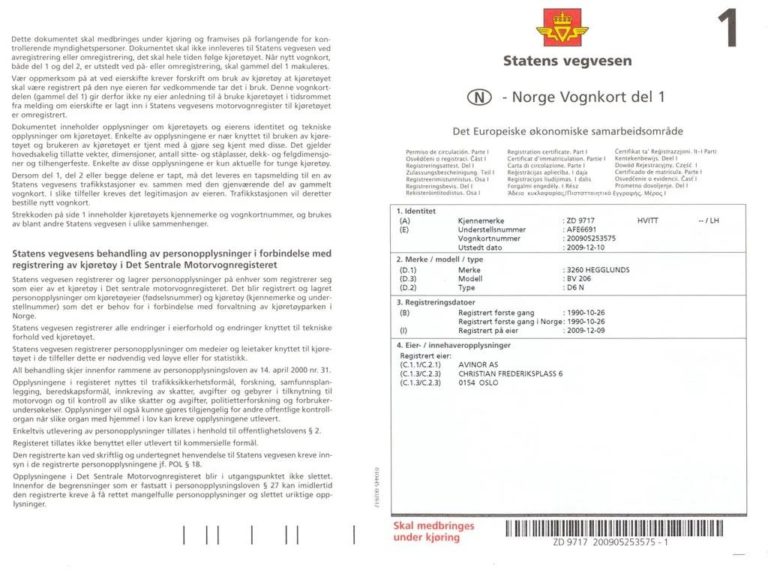 Bolla doganale auto Norvegia.jpg