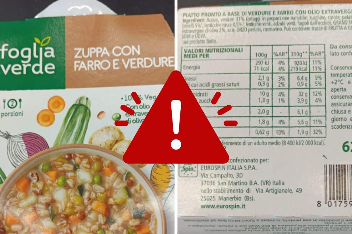 Richiamata zuppa fresca a marchio Eurospin per contaminazione da botulino: il lotto da non consumare 1 richiamo zuppa eurospin.jpg