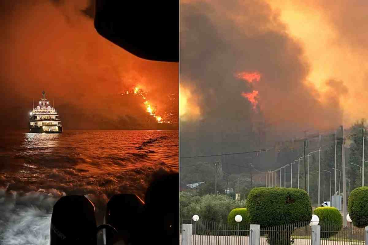 Sparano fuochi d’artificio da uno yacht e causano un incendio su una foresta vicina: follia in mezzo al mare della Grecia 1 grecia incendio.jpg