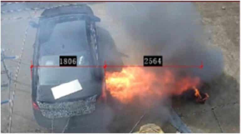 Test incendio batteria auto elettrica in Cina 1 e1720430941123.jpg