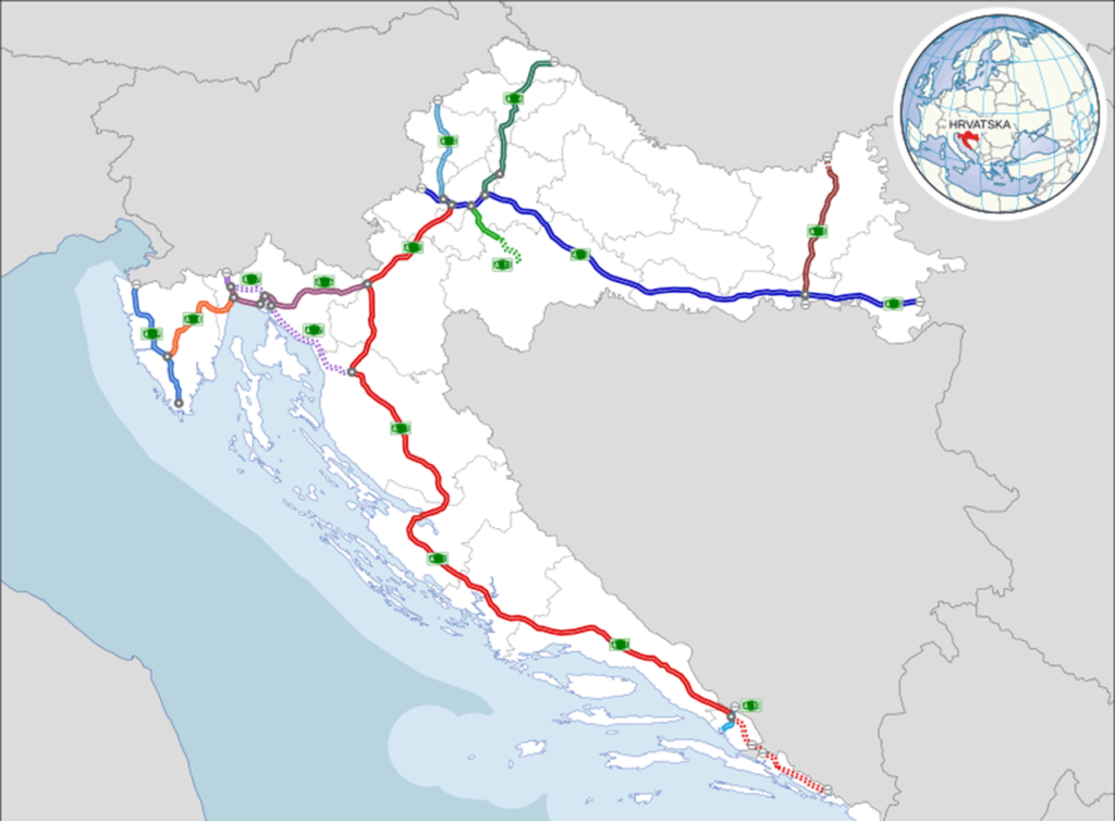 Mappa Autostrada Croazia.png