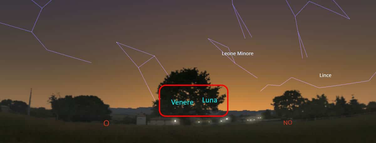 bacio luna venere 5 agosto 2024
