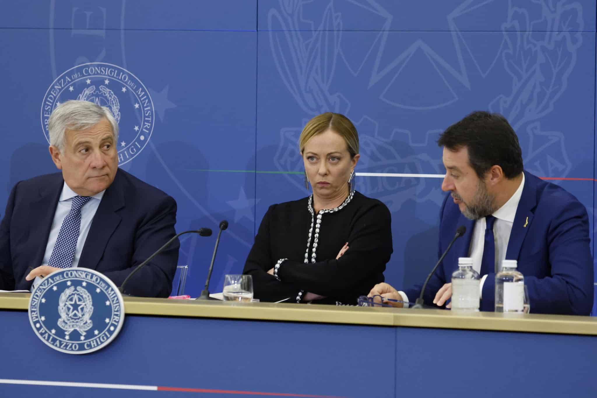 Vertice di maggioranza, la Lega invia «per errore» una nota congiunta sull’Ucraina. Poi rettifica: «Colpa della fretta» 1 salvini tajani meloni scaled.jpg