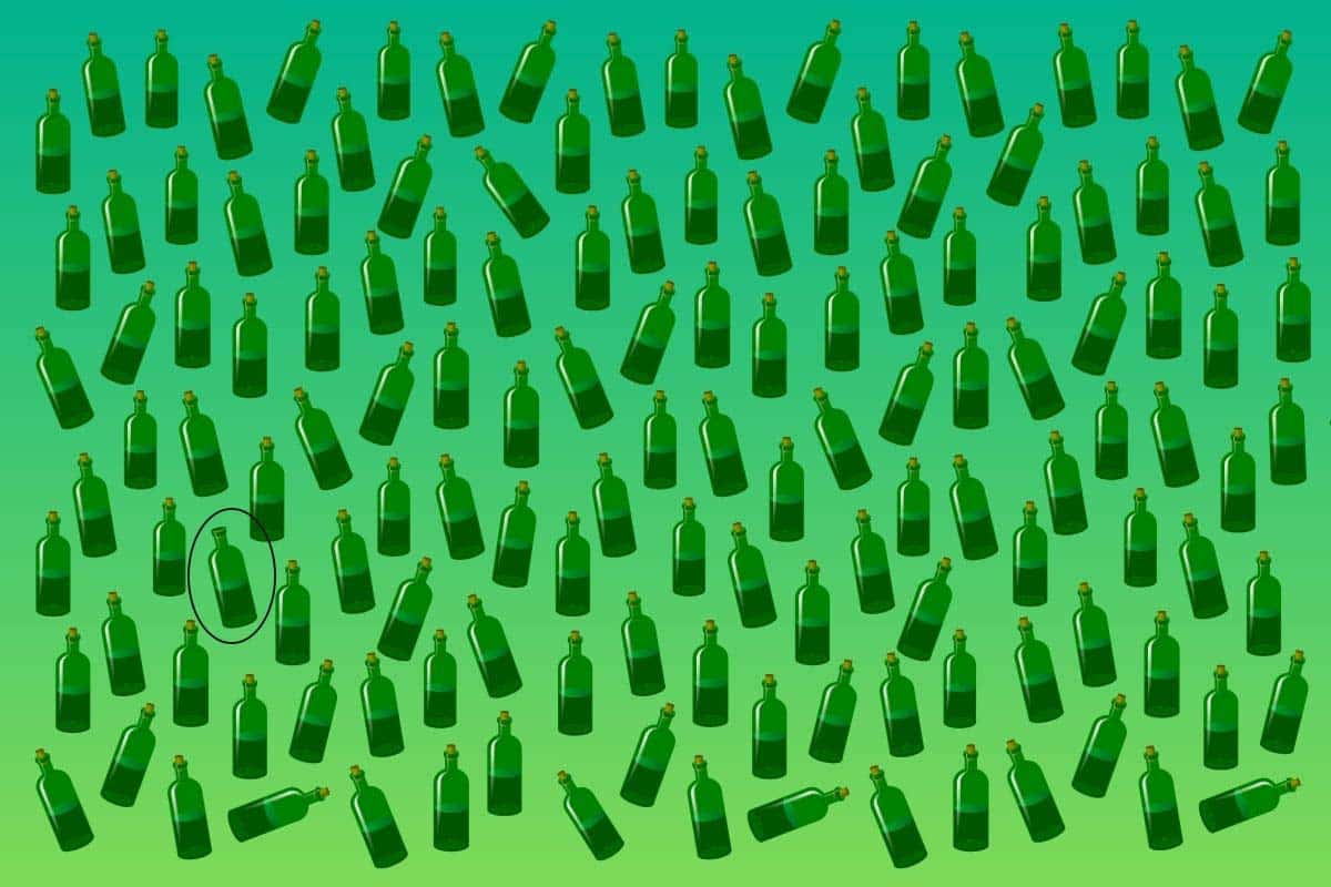 Dove si trova la bottiglia senza tappo? Se risolvi la sfida in 11 secondi sei geniale! 2 soluzione sfida