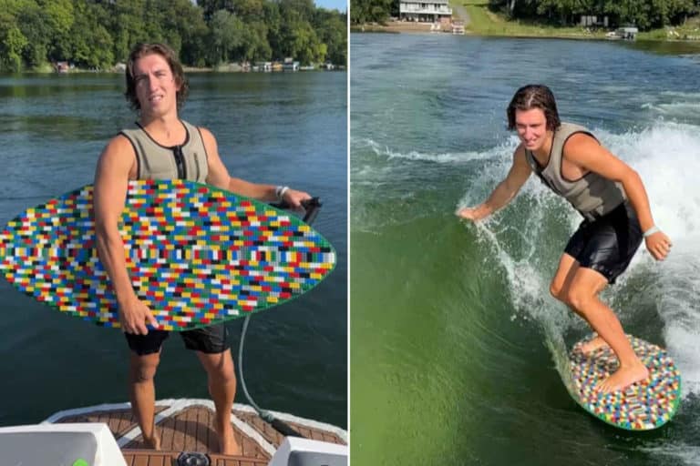 Questo ragazzo ha creato una tavola da surf usando oltre 900 mattoncini LEGO (e funziona davvero!) 1 Tavola surf Lego.jpg
