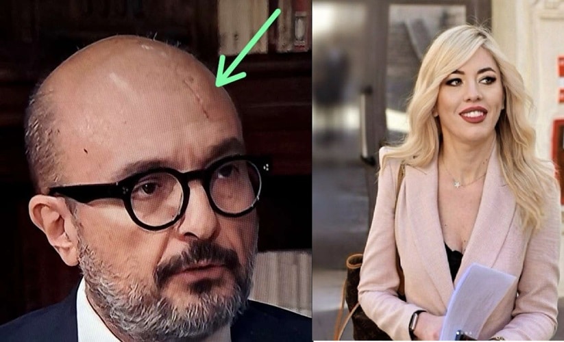 gennaro sangiuliano maria rosaria boccia esposto graffio fronte gravidanza.jpg