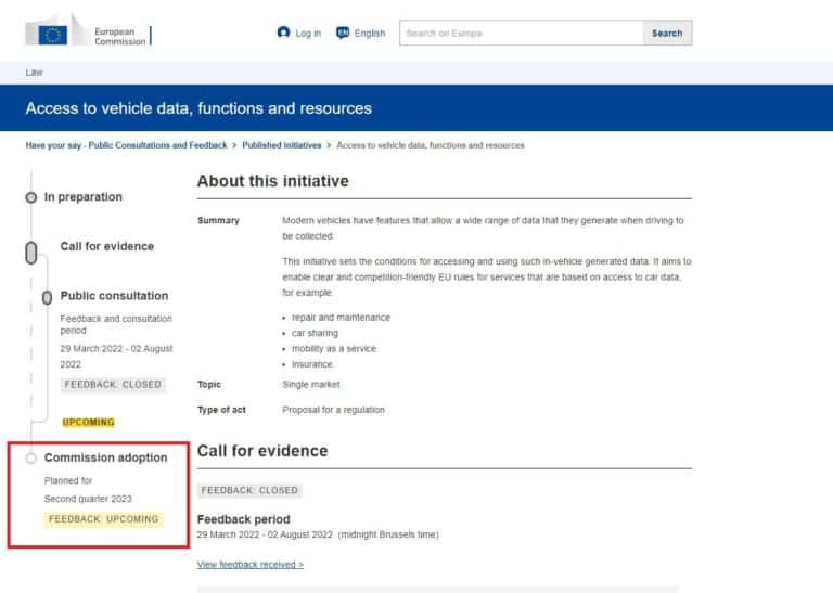 Regolamento in vehicle data in ritardo commissione europea.jpg
