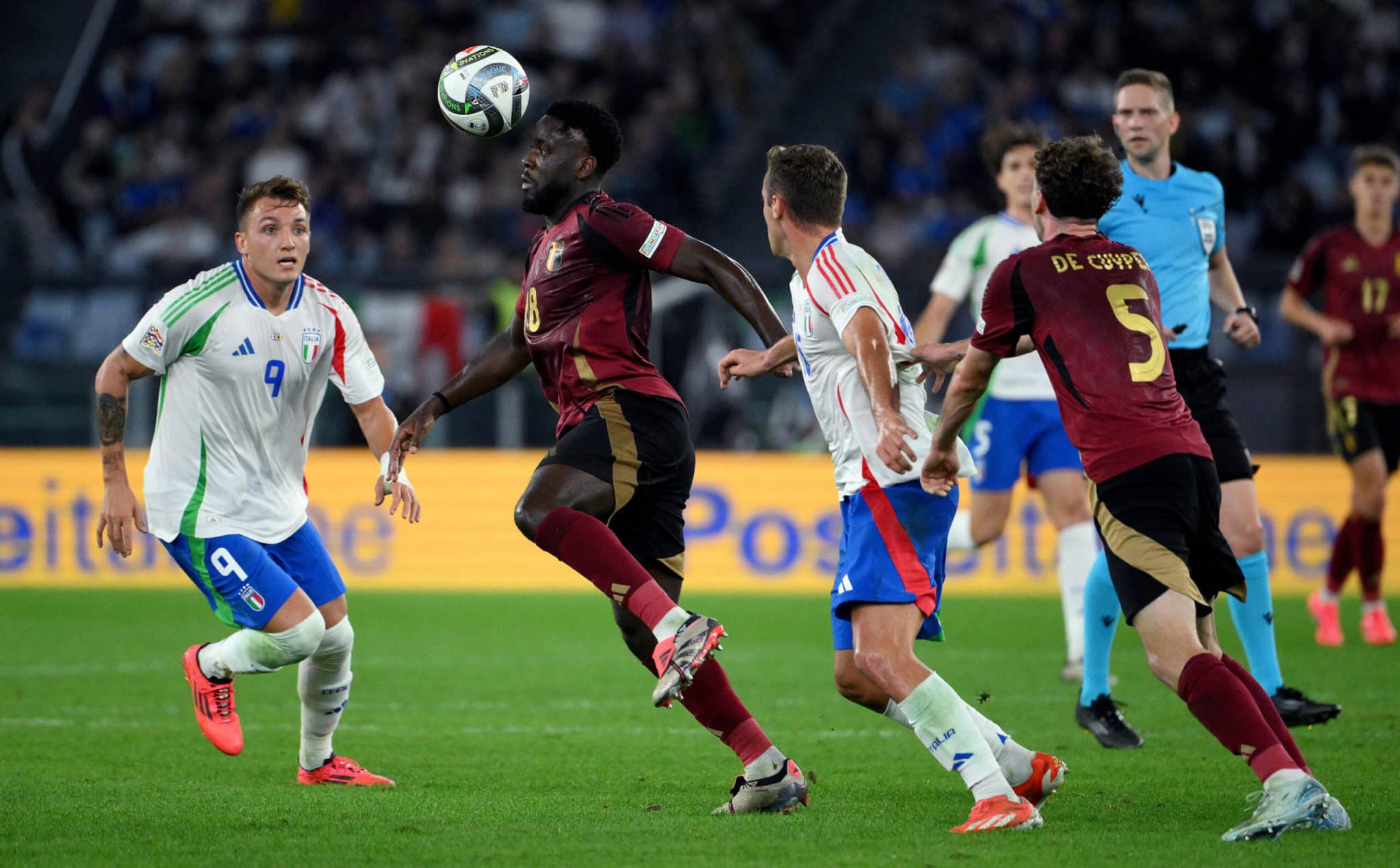 Nations League, pareggio tra Italia e Belgio: all’Olimpico finisce 2-2. Azzurri in dieci per tutto il secondo tempo 1 italia vs belgio nations league scaled.jpg