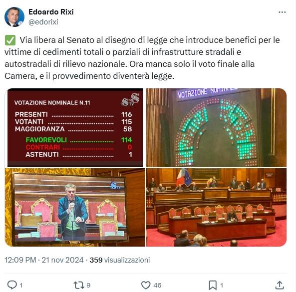 Rixi Legge vittime infrastrutture stradali.jpg