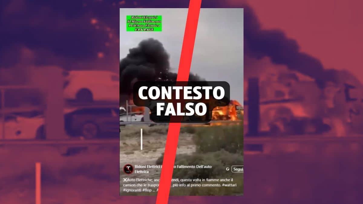 camion trasportava auto elettriche incendio fake 1.jpg
