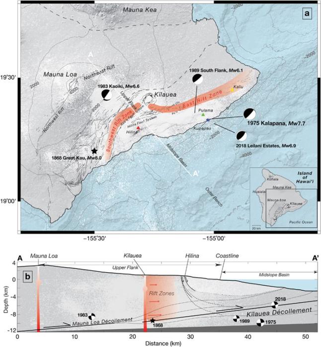 Regional Map and Cross Section of Southeast Hawaii Island 777x841 3.jpg