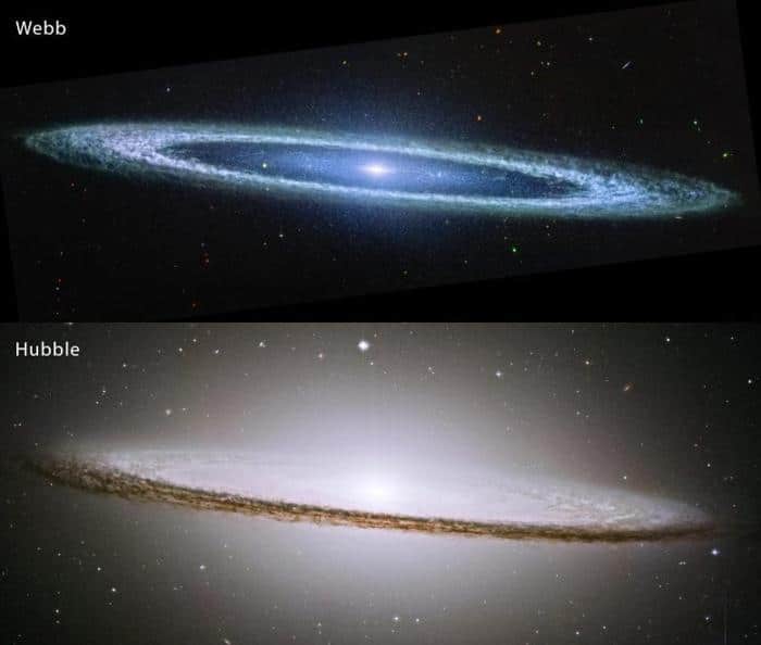 Sombrero Galaxy Hubble and Webb Image 777x660 1.jpg