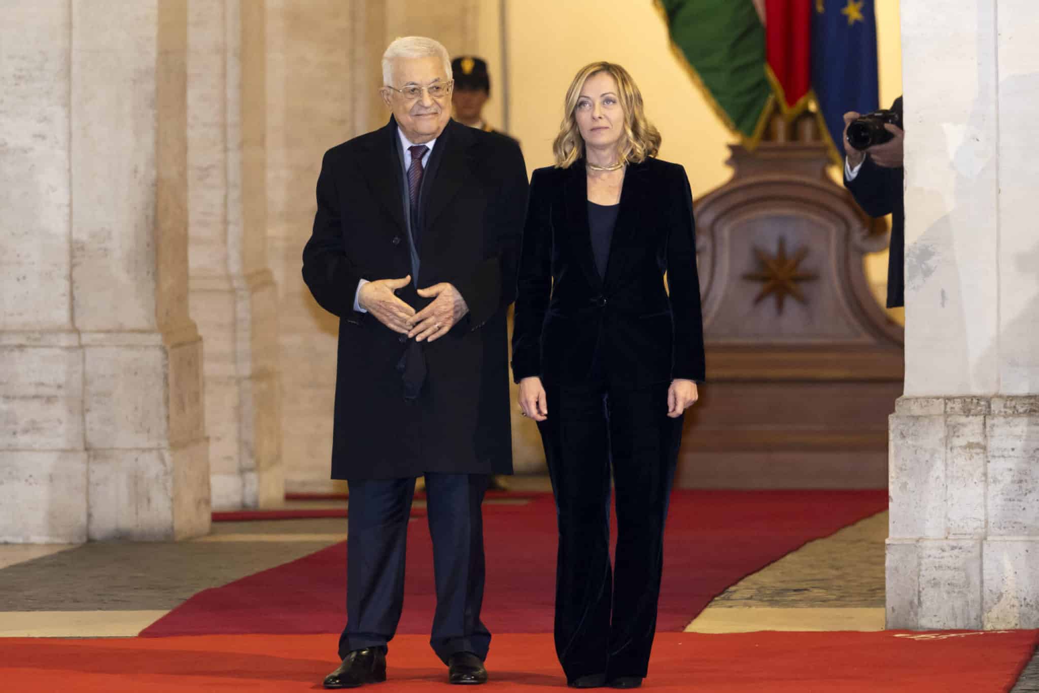 Meloni riceve Abu Mazen a Palazzo Chigi: «Israele e Palestina coesistano in pace» 1 meloni abu mazen scaled.jpg