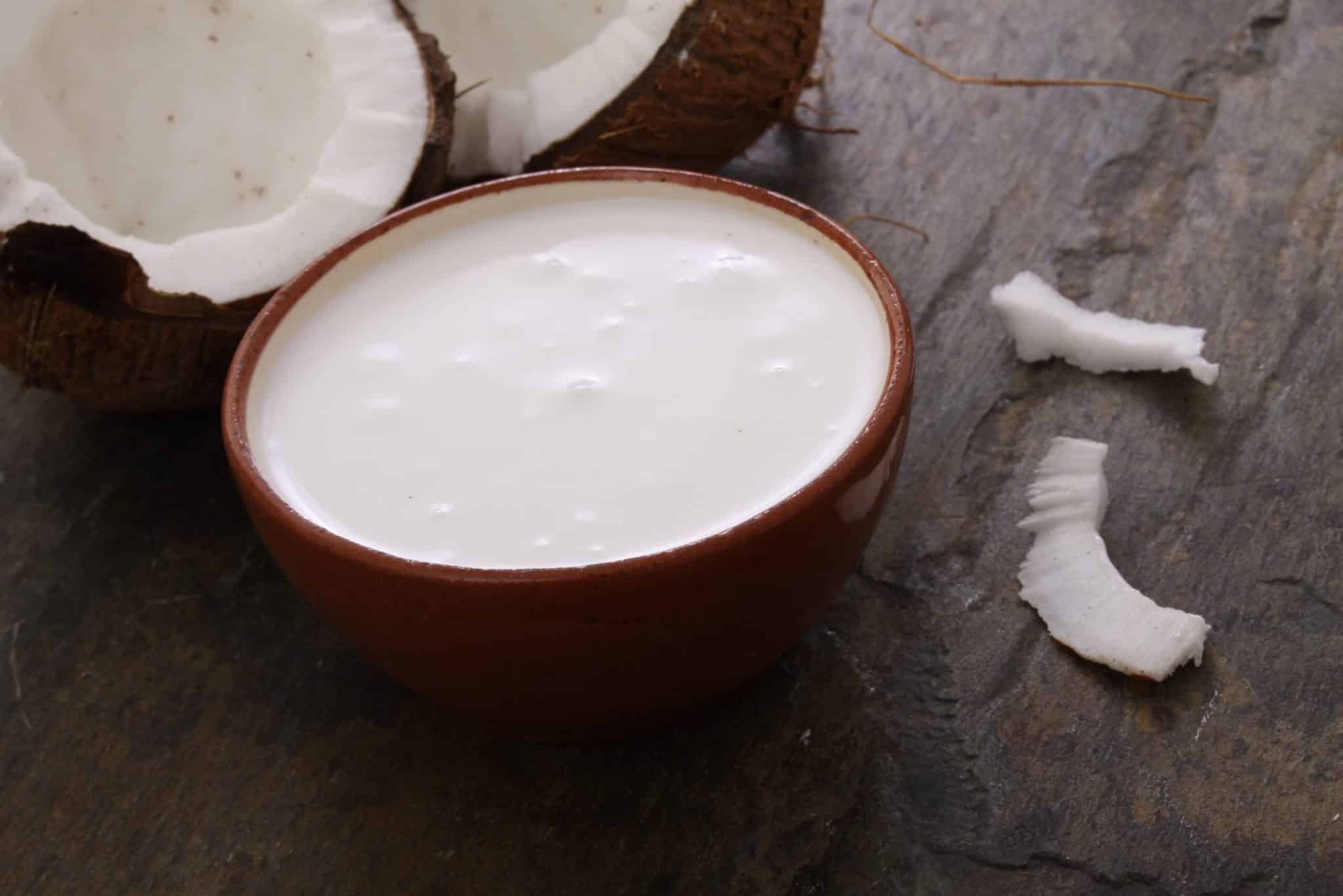 Crema al latte di cocco: senza uova, glutine né lattosio 1 Crema al cocco scaled.jpg