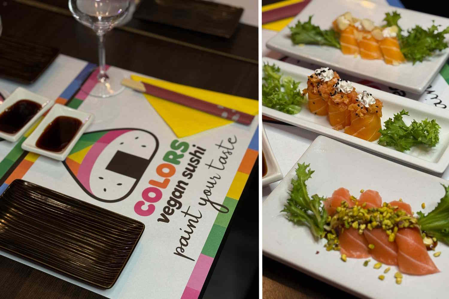 Dimentica tonno e salmone, abbiamo provato il primo ristorante di sushi vegano a Roma 1 colour vegan sushi.jpg