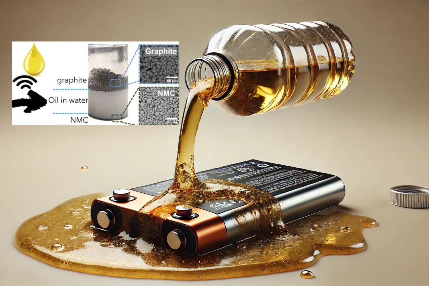 Scienziati stanno usando l’olio da cucina per riciclare le batterie al litio esauste in pochi minuti 1 riciclo batterie litio.jpg