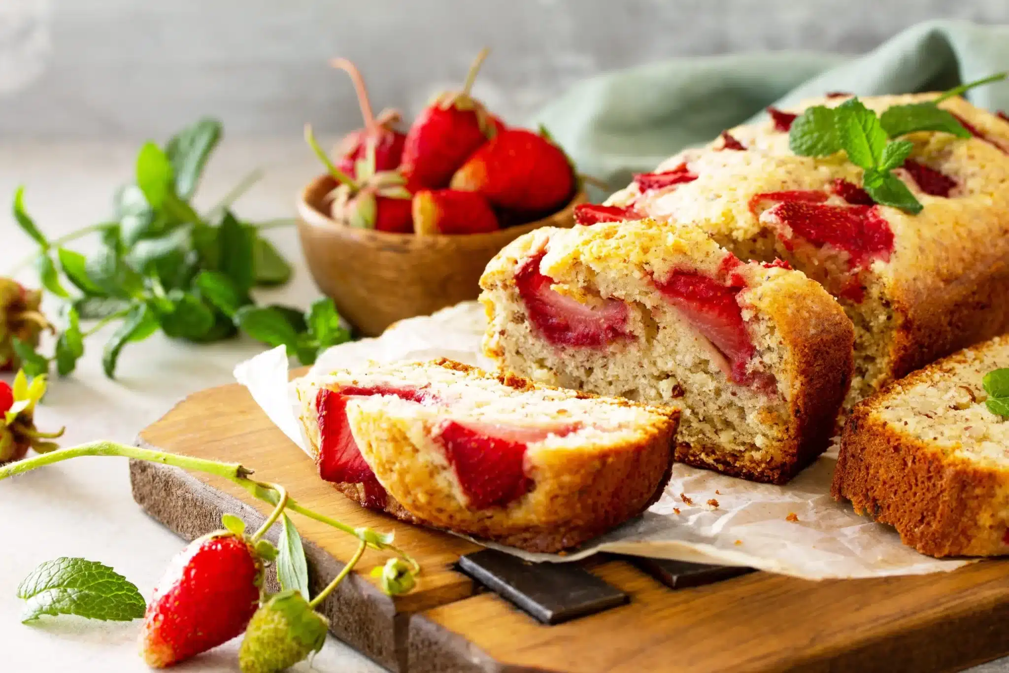 Plumcake alle fragole: sofficissimo e con la frutta a pezzettoni 1 Plumcake alle fragole scaled.jpg.webp