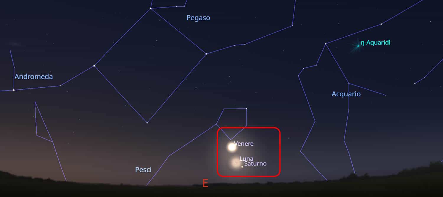 25 aprile congiunzione celeste