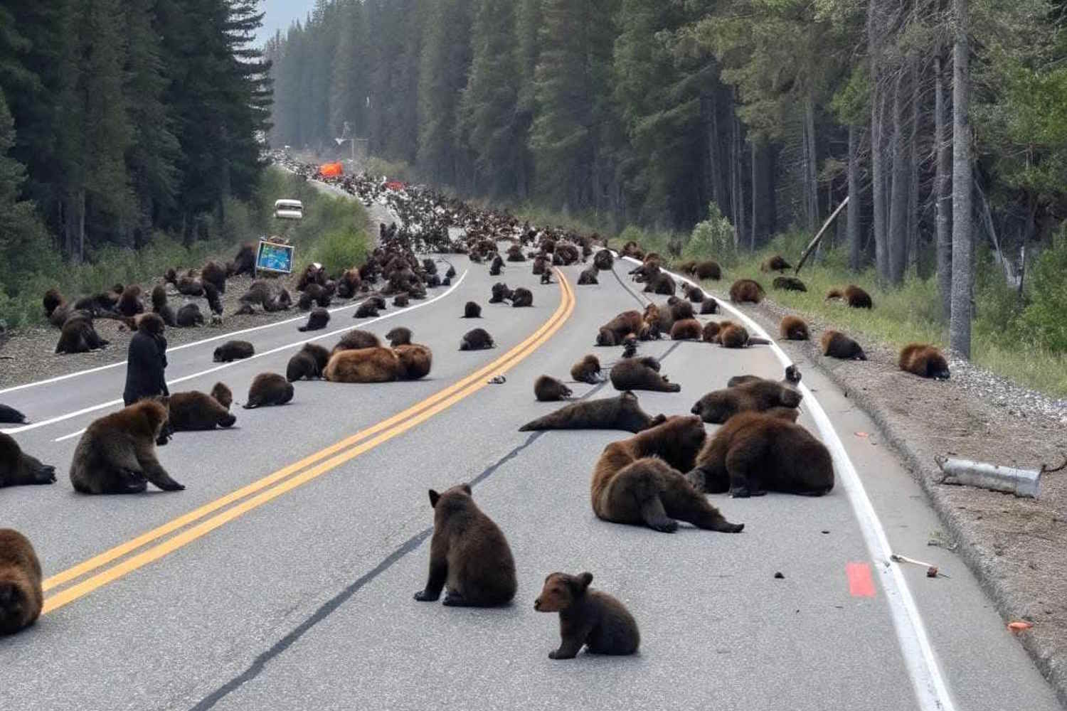 “Centinaia di orsi bloccano Yellowstone”: la verità dietro l’immagine falsa generata dall’AI 1 yellowstone orsi.jpg