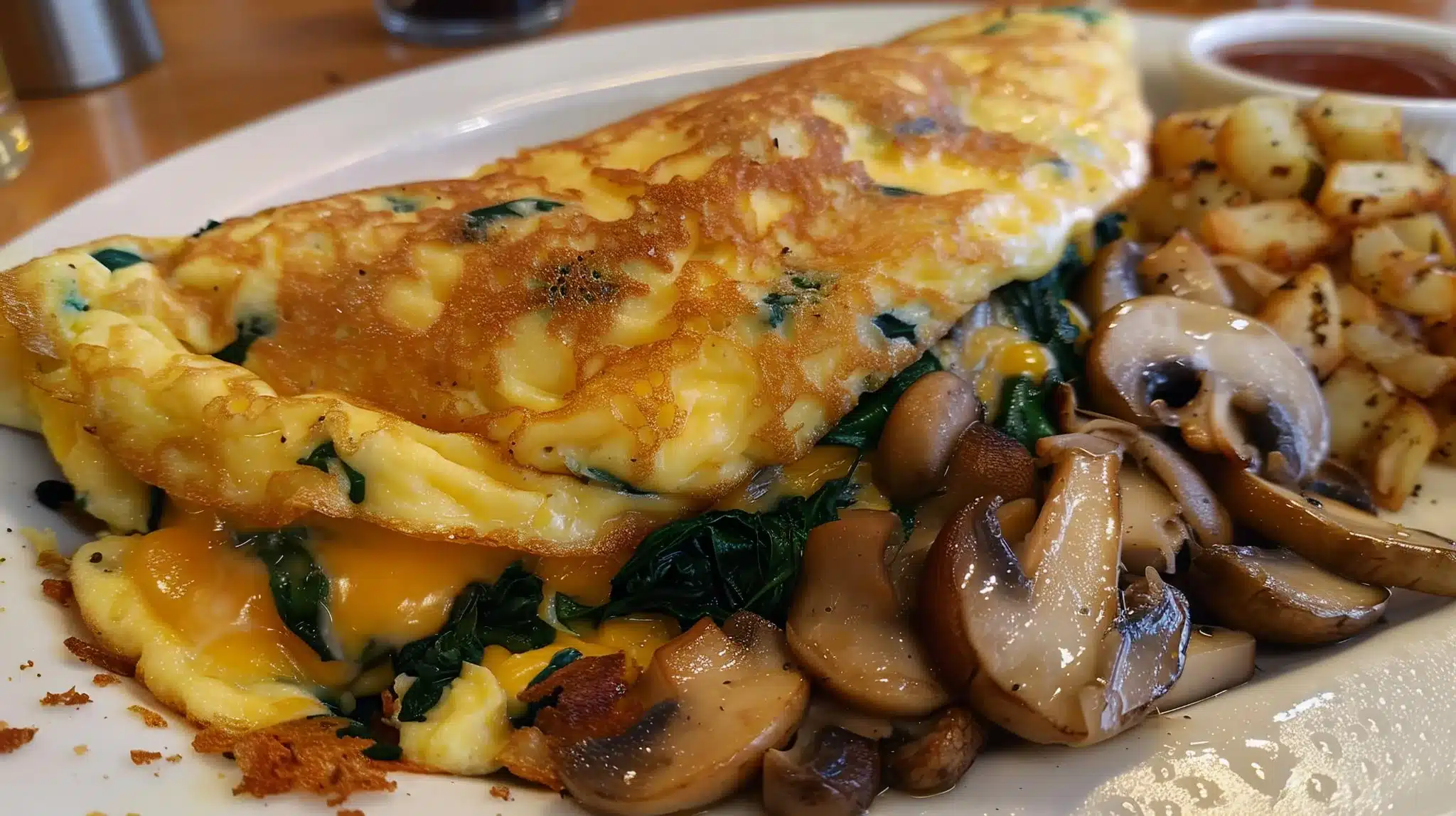 Omelette con funghi e spinaci.jpeg.webp