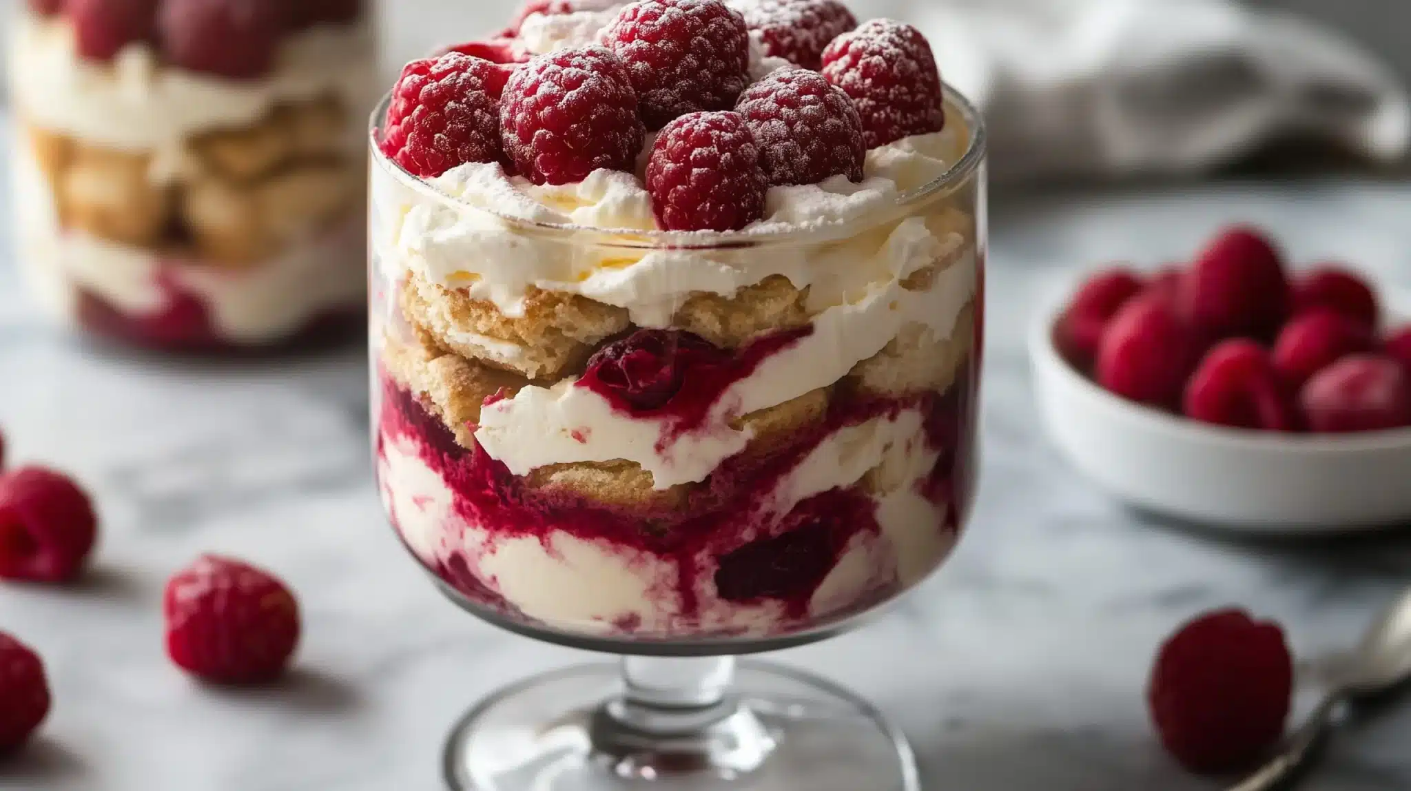 Tiramisù ai lamponi senza uova: è talmente buono che lo preparo sempre! 1 Tiramisu al lampone scaled.jpg.webp