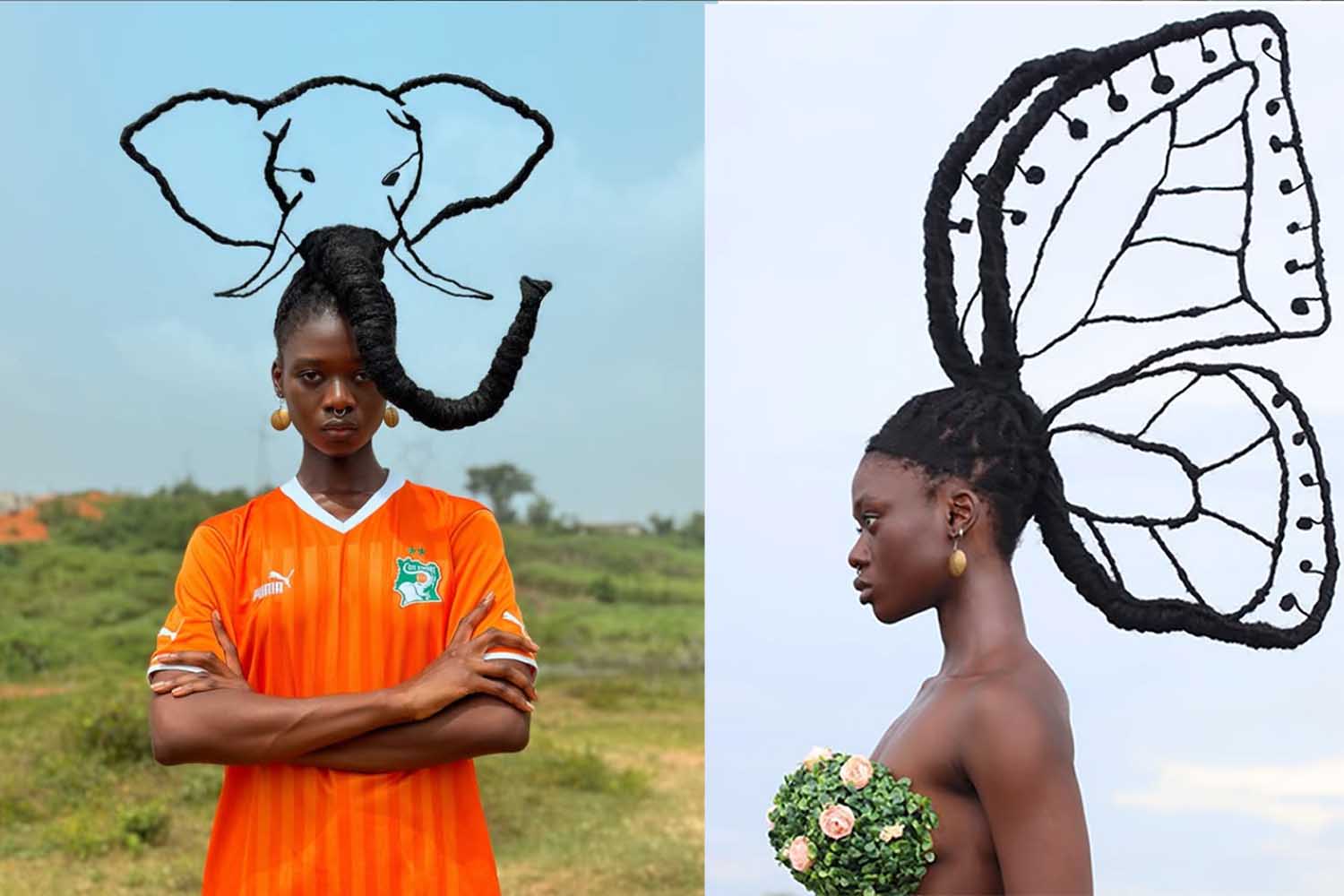 Laetitia Ky, l’artista ivoriana che crea spettacolari sculture con i suoi capelli 1 laetitia.jpg