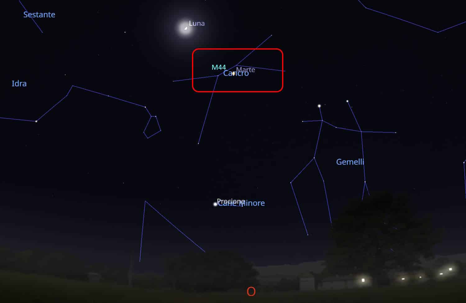 marte ammasso m44 4mag2025 h 23.00