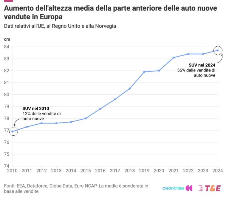 Rischio investimento pedoni in base allaltezza del frontale delle auto Transport Environment3.jpeg