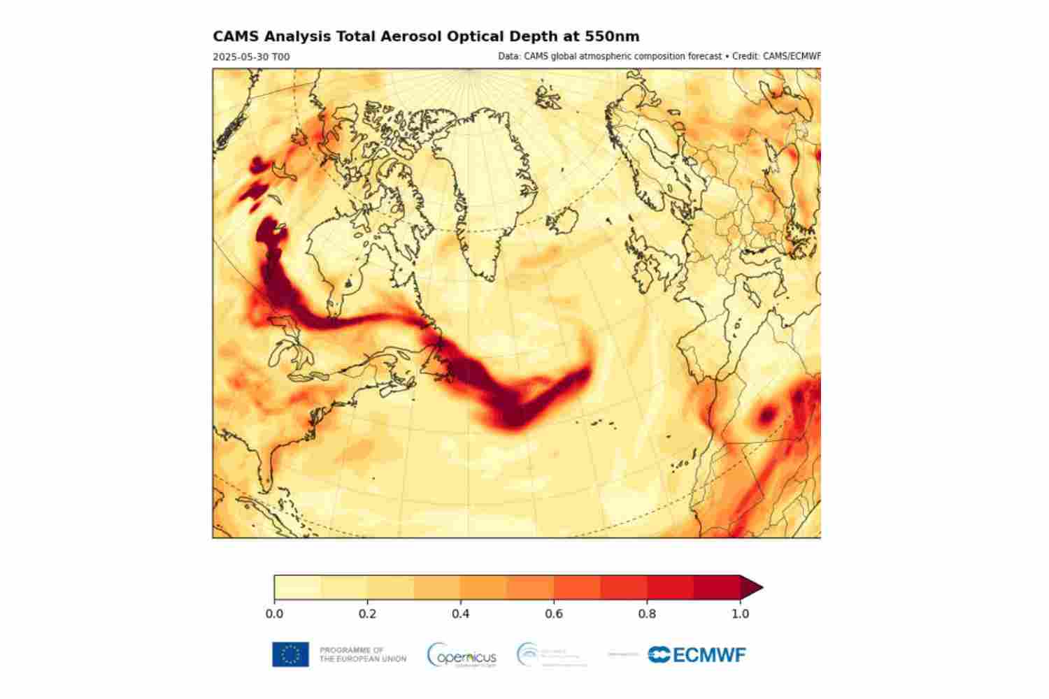 incendi fumo Canada Europa